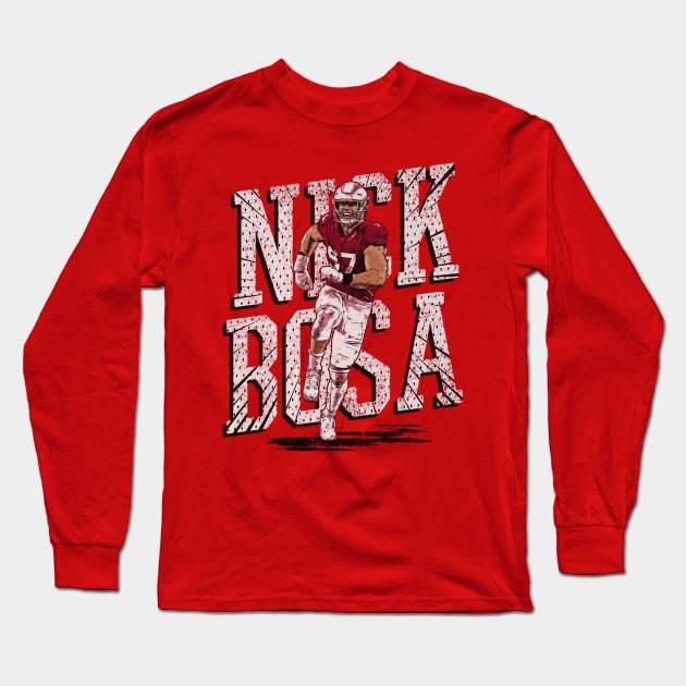 Nick Bosa San Francisco Player Name Long Sleeve T-Shirt by MASTER_SHAOLIN